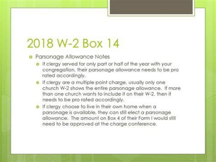 Parsonage allowance - How To Discuss
