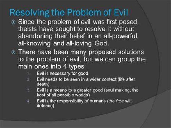 The problem of evil - How To Discuss